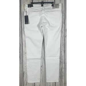 NWT True Religion Rocco Jeans Mens 34x33 Optic White Relaxed Skinny No Flap Y2K